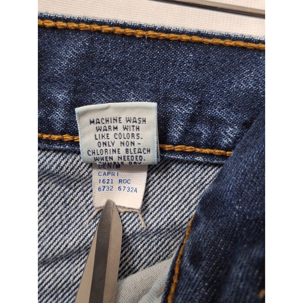 Vintage Abercrombie & Fitch Selvedge Denim Capri Jeans Women Sz 6 Made In USA - Picture 13 of 13